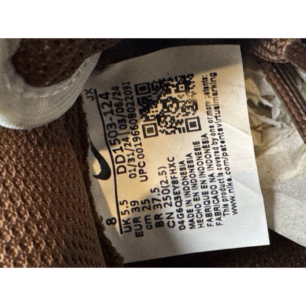Nike Dunk Low Brown/White Leather Low Top Sneakers Womens US 8 DD1503-124 - Picture 3 of 4